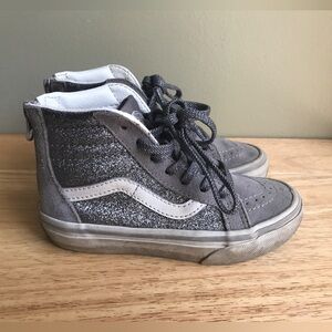 Vans Toddler Sk8-Hi Zip Shoe in Gunmetal Grey Size: US 11.5 EUR 28 CM 17